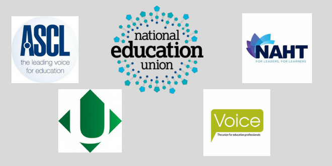Logos of education unions
