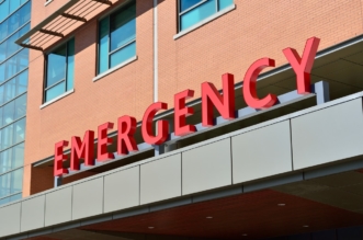 emergency sign at hospital
