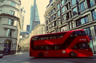 red bus in london
