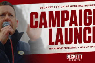 Howard Beckett Unite leader campaign