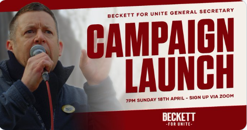 Howard Beckett Unite leader campaign